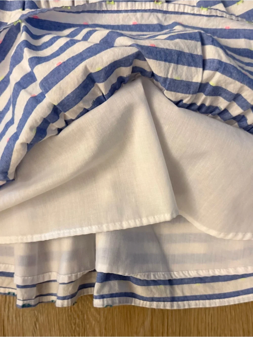 Sweet Heart Rose Girl's Size 4T Blue Striped Tiered Dress with Pink Accent